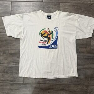 Adidas FIFA World Cup 2010 South Africa Graphic T Shirt White Adult XL